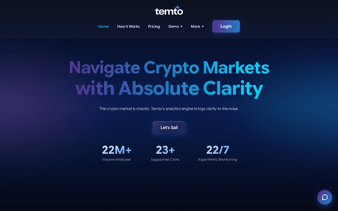 Screenshot of temto.ai