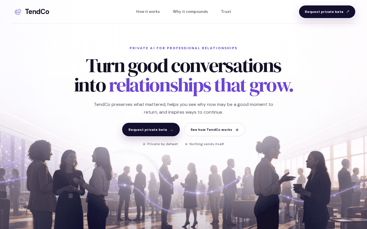 Screenshot of tendco.ai