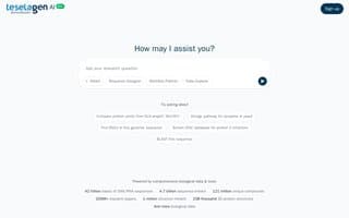 Screenshot of teselagen.ai
