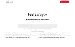 Screenshot of teslaway.ai