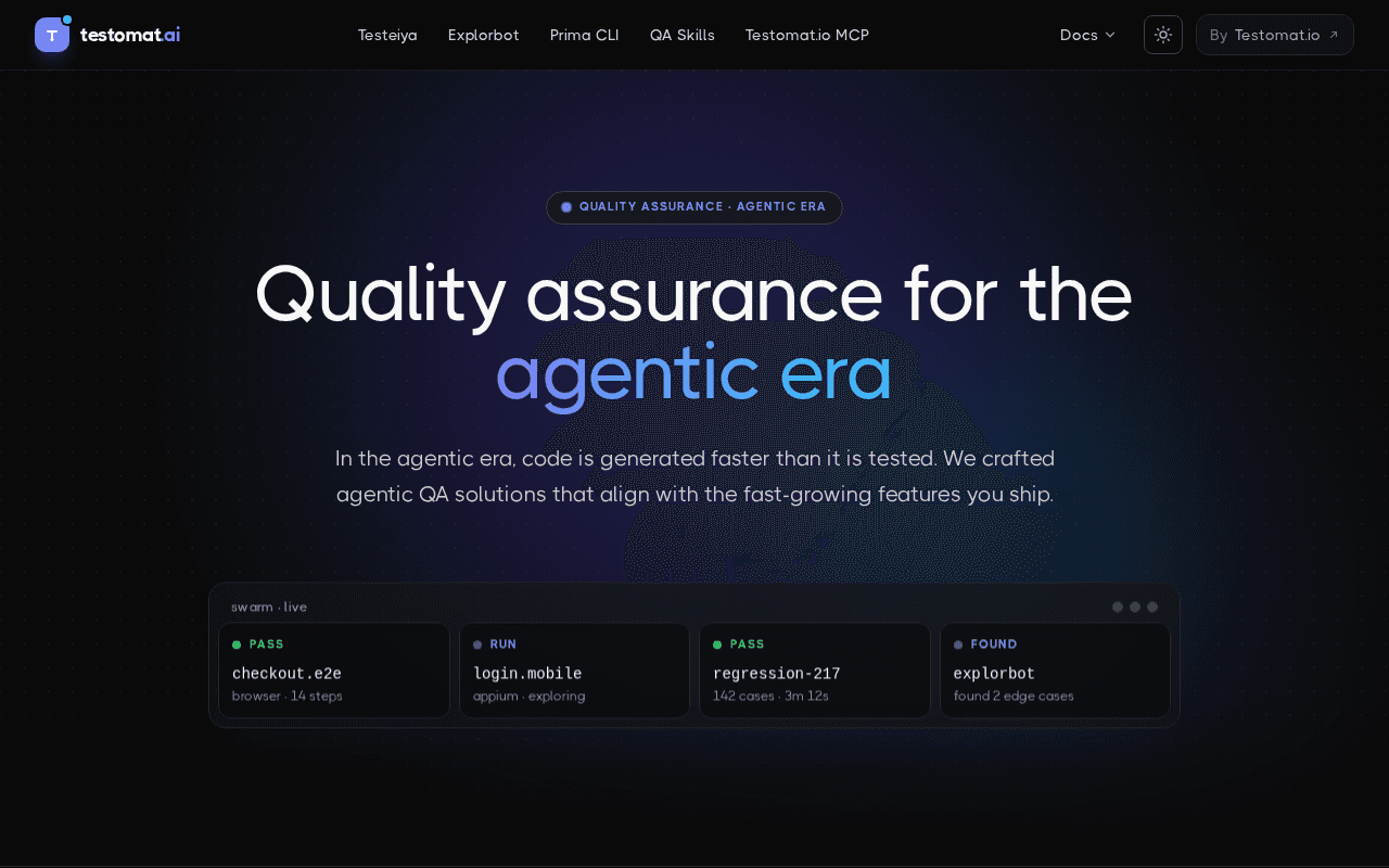 Screenshot of testomat.ai