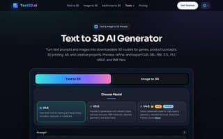 Screenshot of text3d.ai