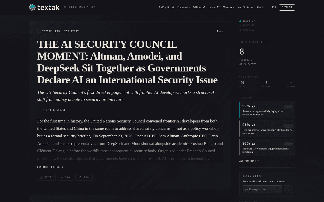 Screenshot of textak.ai