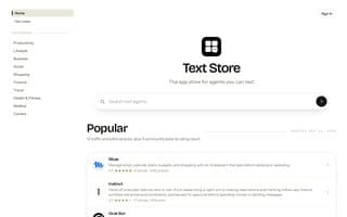 Screenshot of textstore.ai