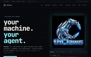 Screenshot of thclaws.ai