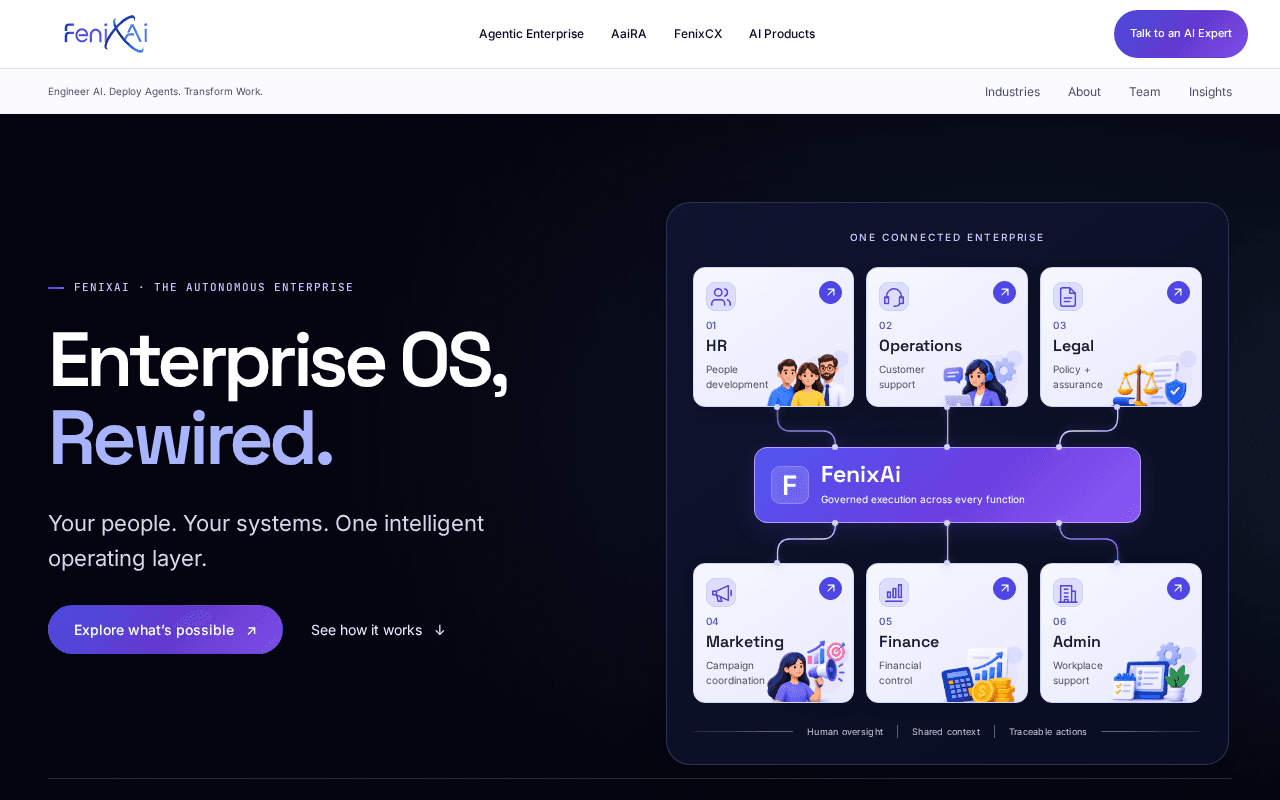 Screenshot of thefenix.ai
