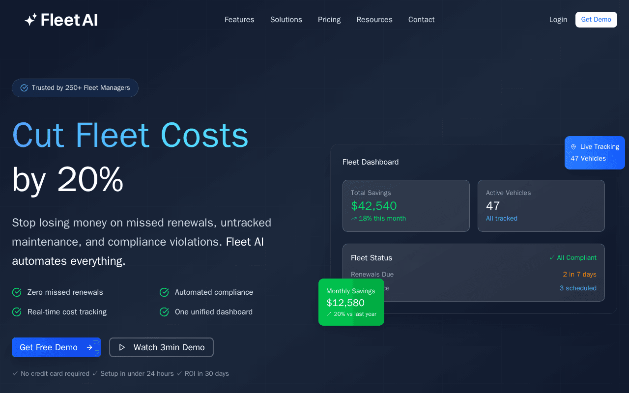 Screenshot of thefleet.ai