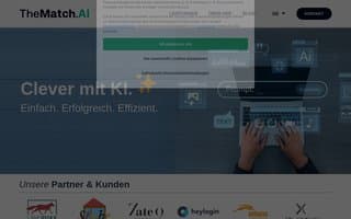 Screenshot of thematch.ai