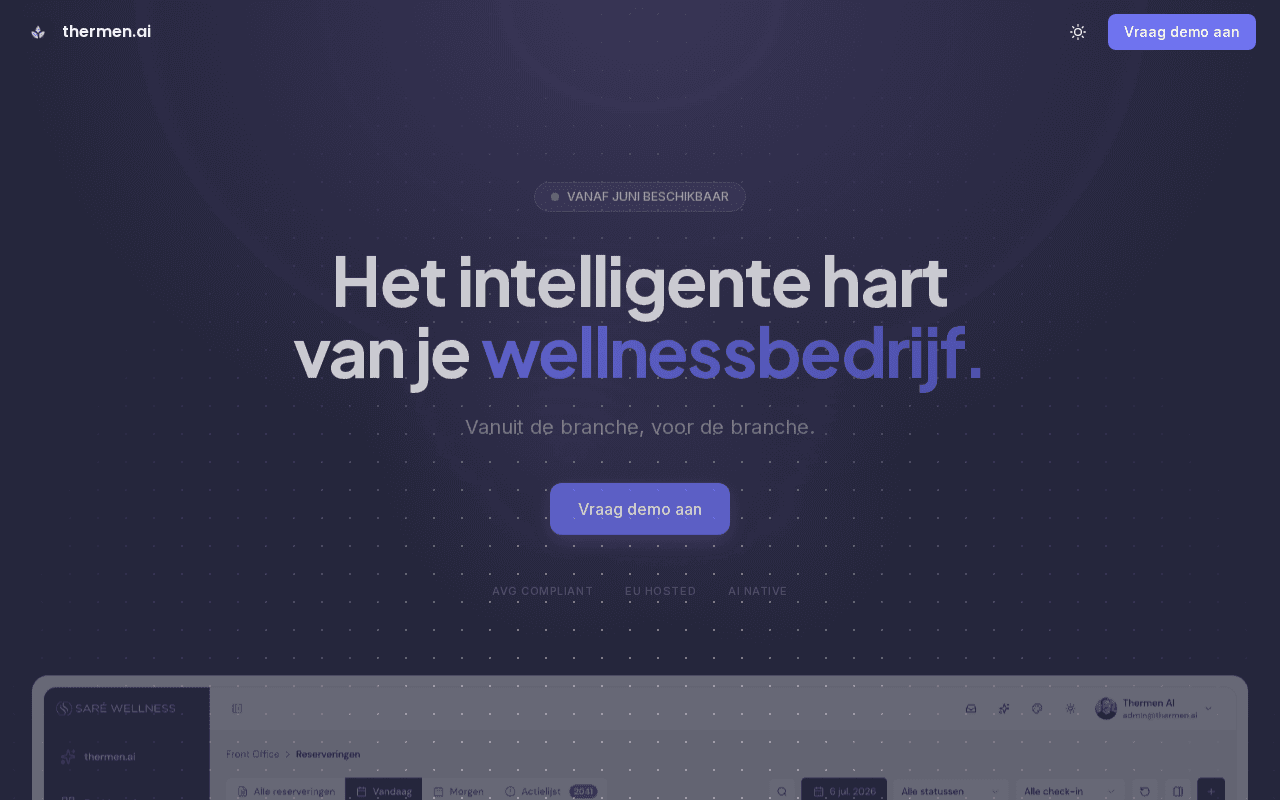 Screenshot of thermen.ai