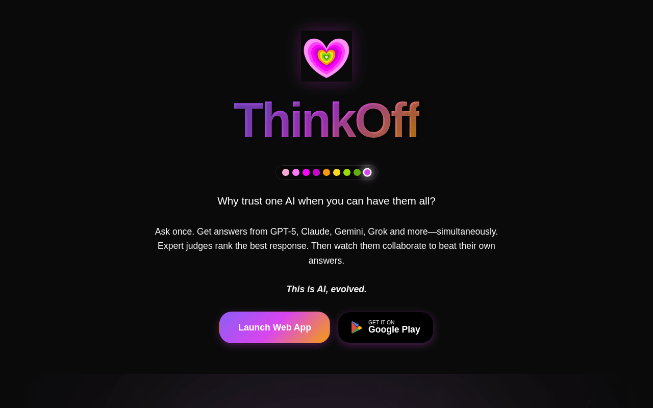 Screenshot of thinkoff.ai
