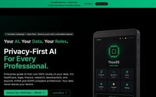 Screenshot of thox.ai
