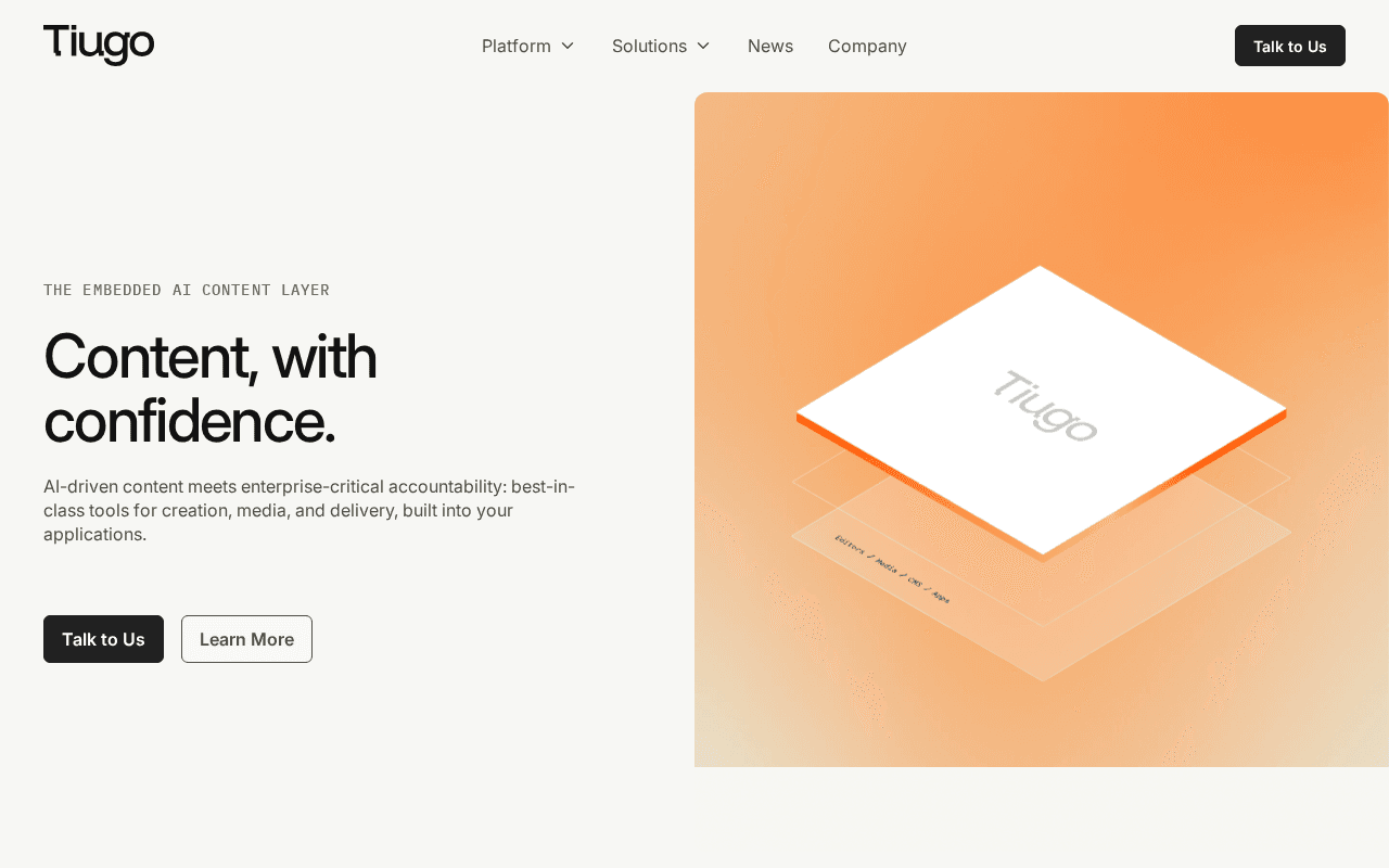 Screenshot of tiugo.ai