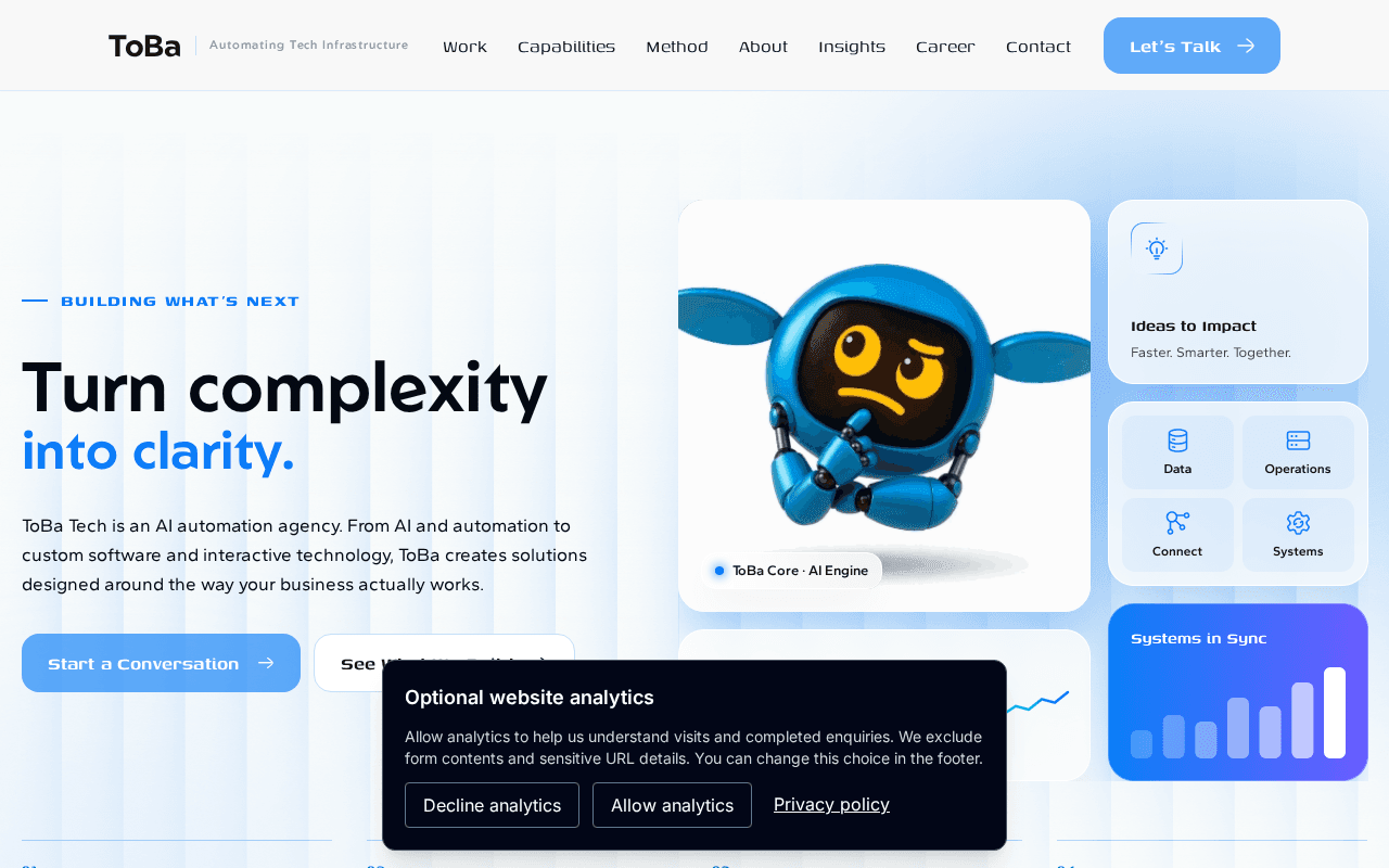 Screenshot of toba-tech.ai