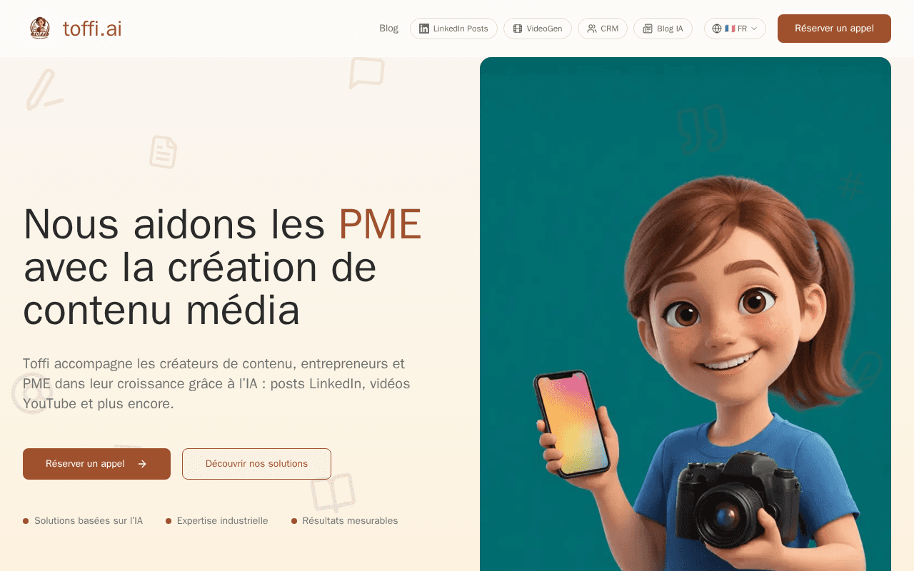 Screenshot of toffi.ai