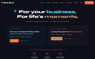 Screenshot of tokea.ai