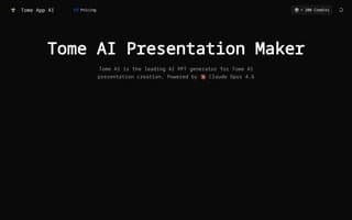 Screenshot of tomeapp.ai