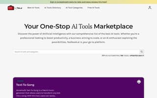 Screenshot of toolbook.ai