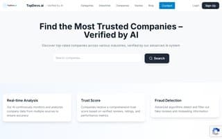 Screenshot of topdevs.ai