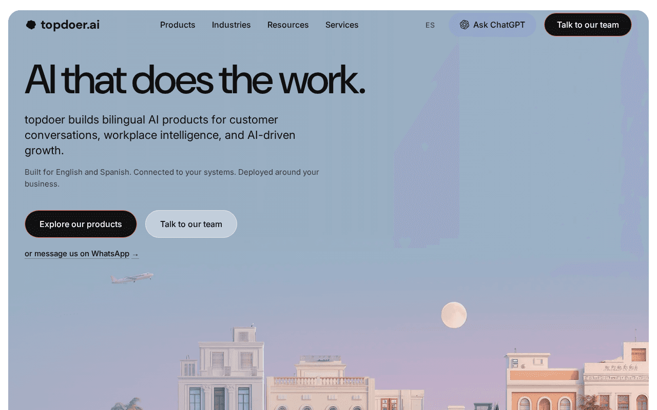 Screenshot of topdoer.ai