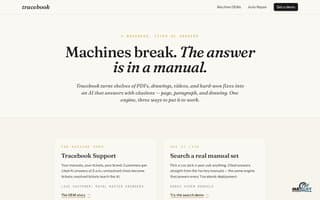 Screenshot of tracebook.ai
