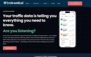 Screenshot of trakwell.ai