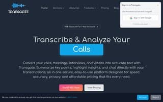 Screenshot of transgate.ai