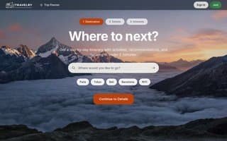 Screenshot of travelry.ai