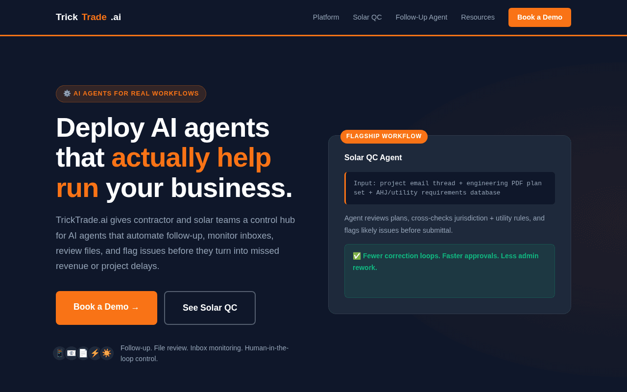 Screenshot of tricktrade.ai