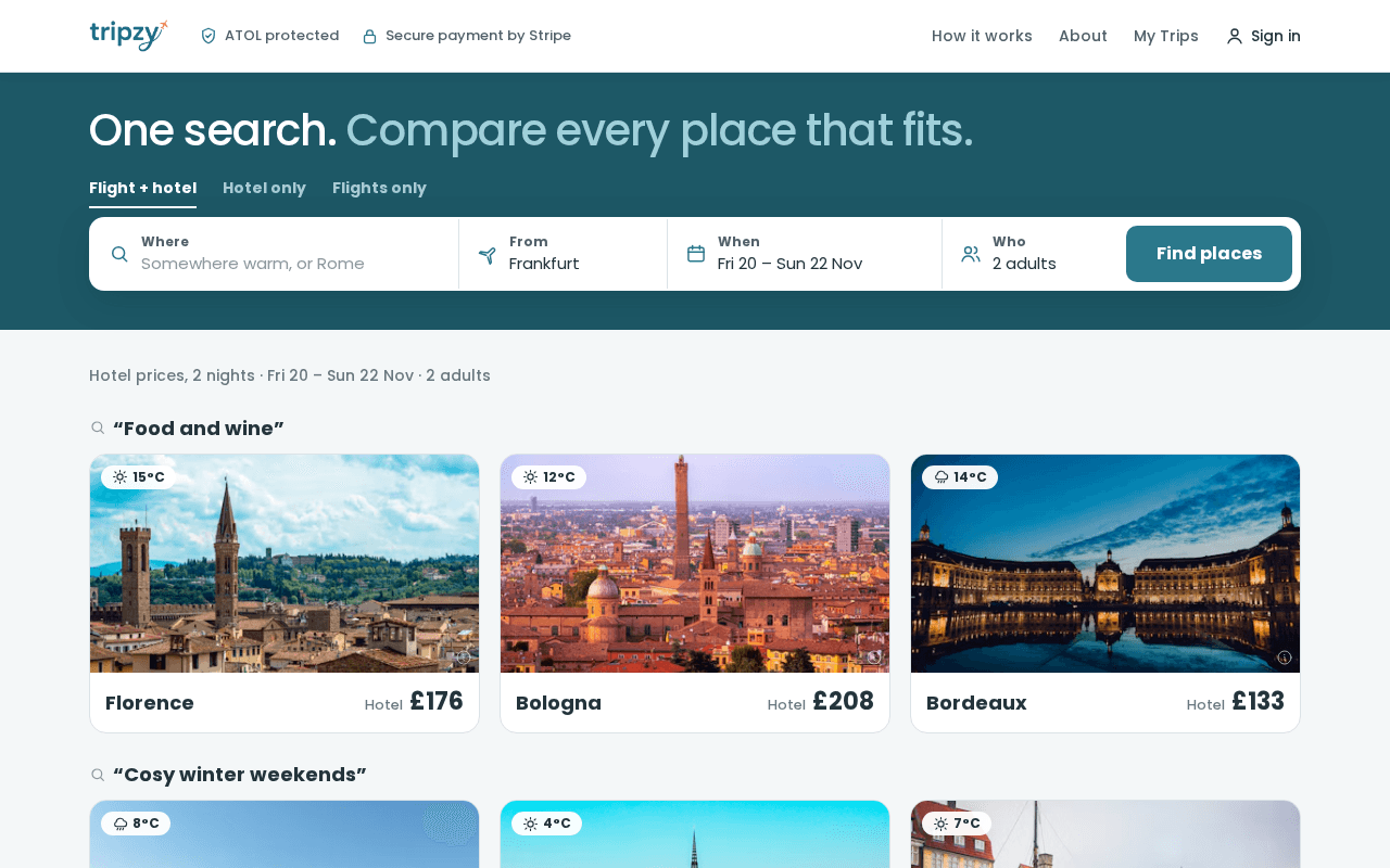 Screenshot of tripzy.ai