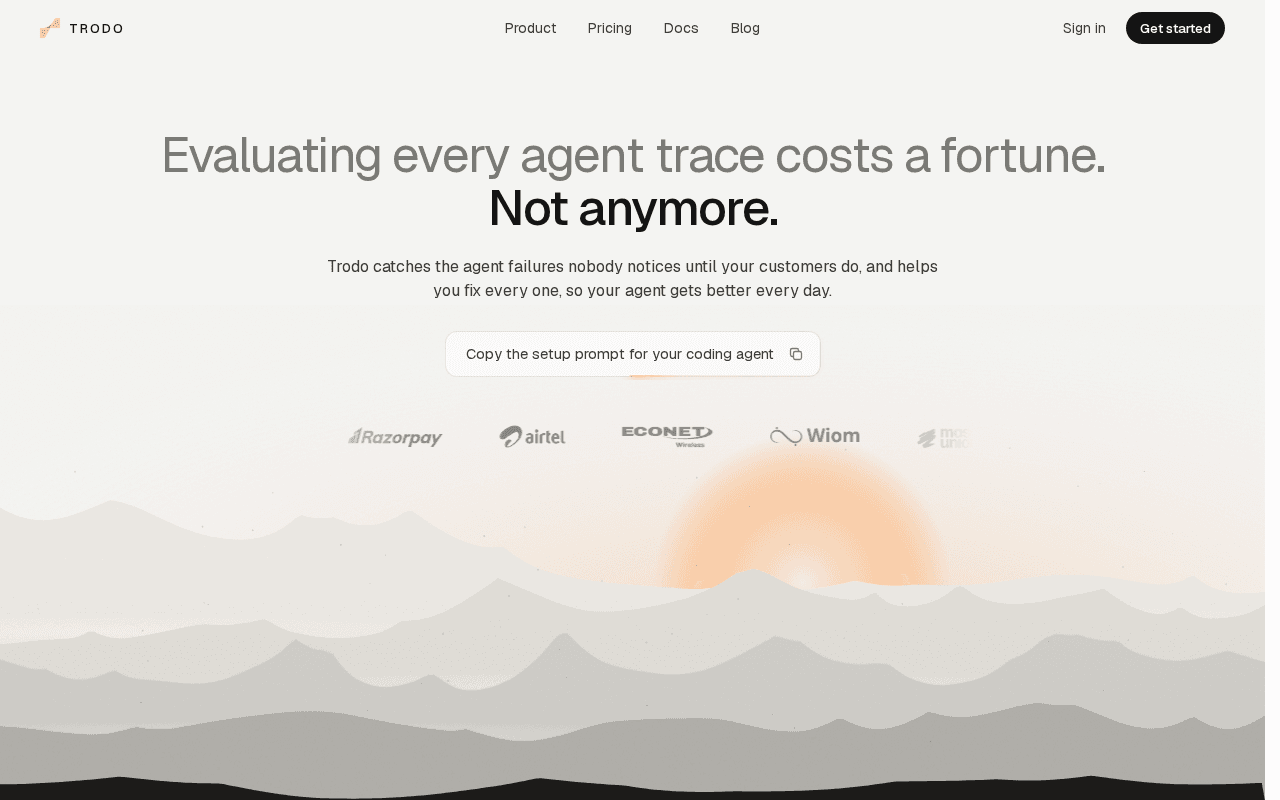 Screenshot of trodo.ai