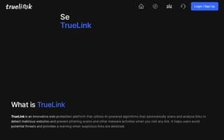 Screenshot of truelink.ai