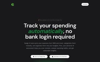 Screenshot of trybudge.ai