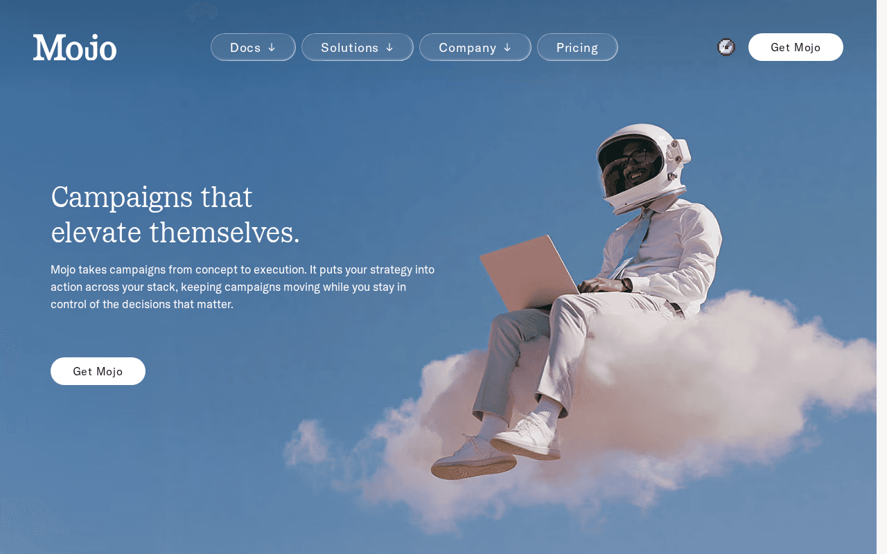 Screenshot of trymojo.ai