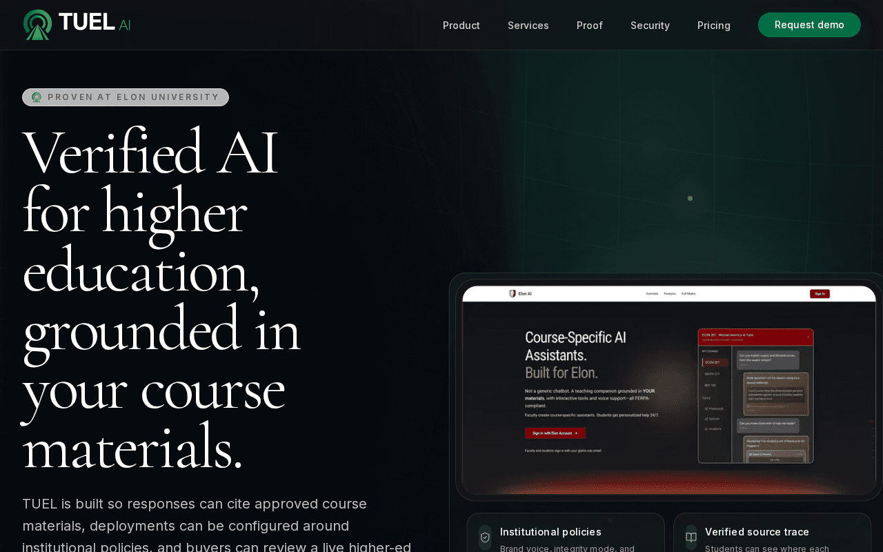 Screenshot of tuel.ai