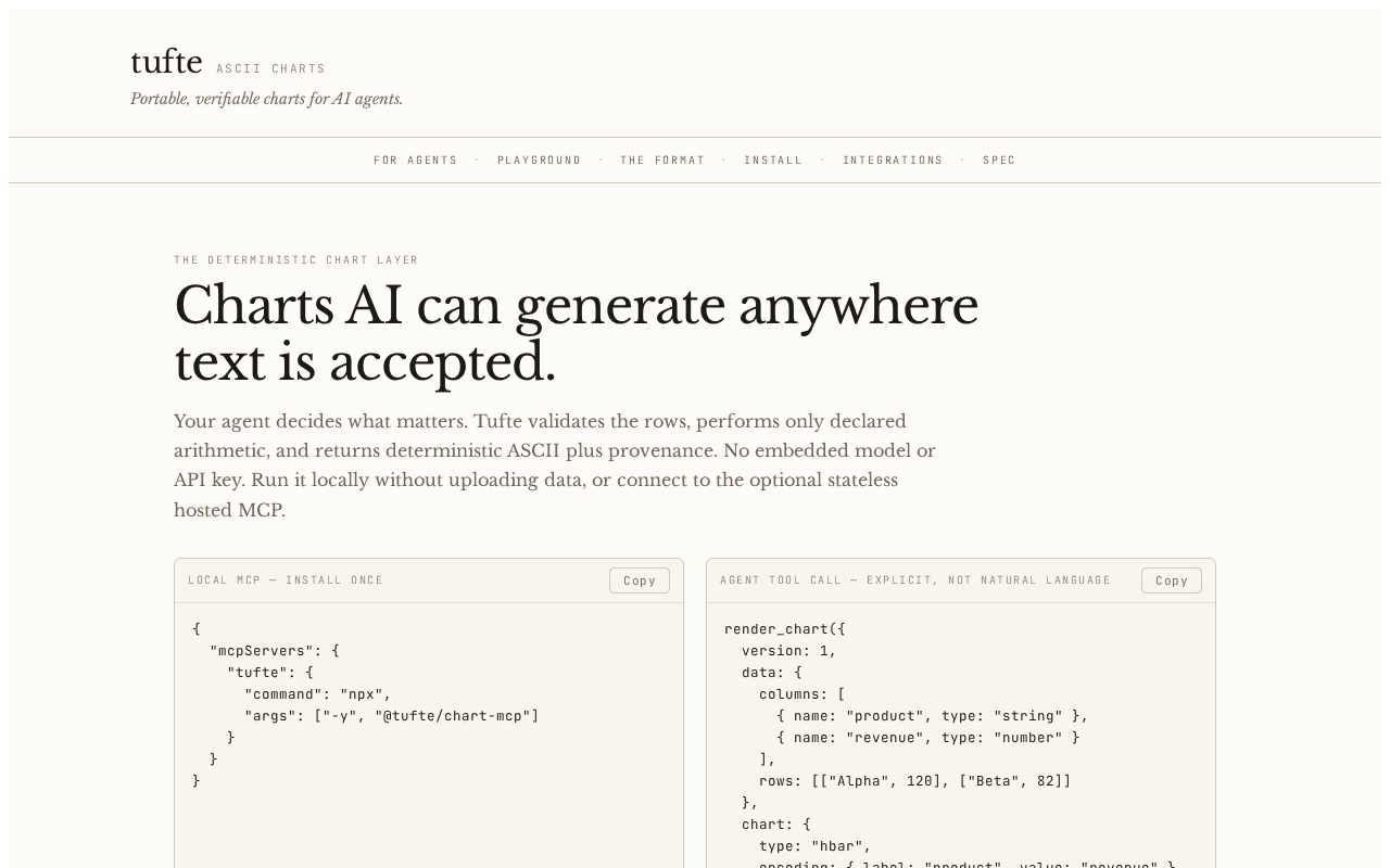Screenshot of tufte.ai