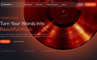 Screenshot of tunemaker.ai
