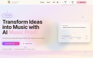 Screenshot of tunemate.ai