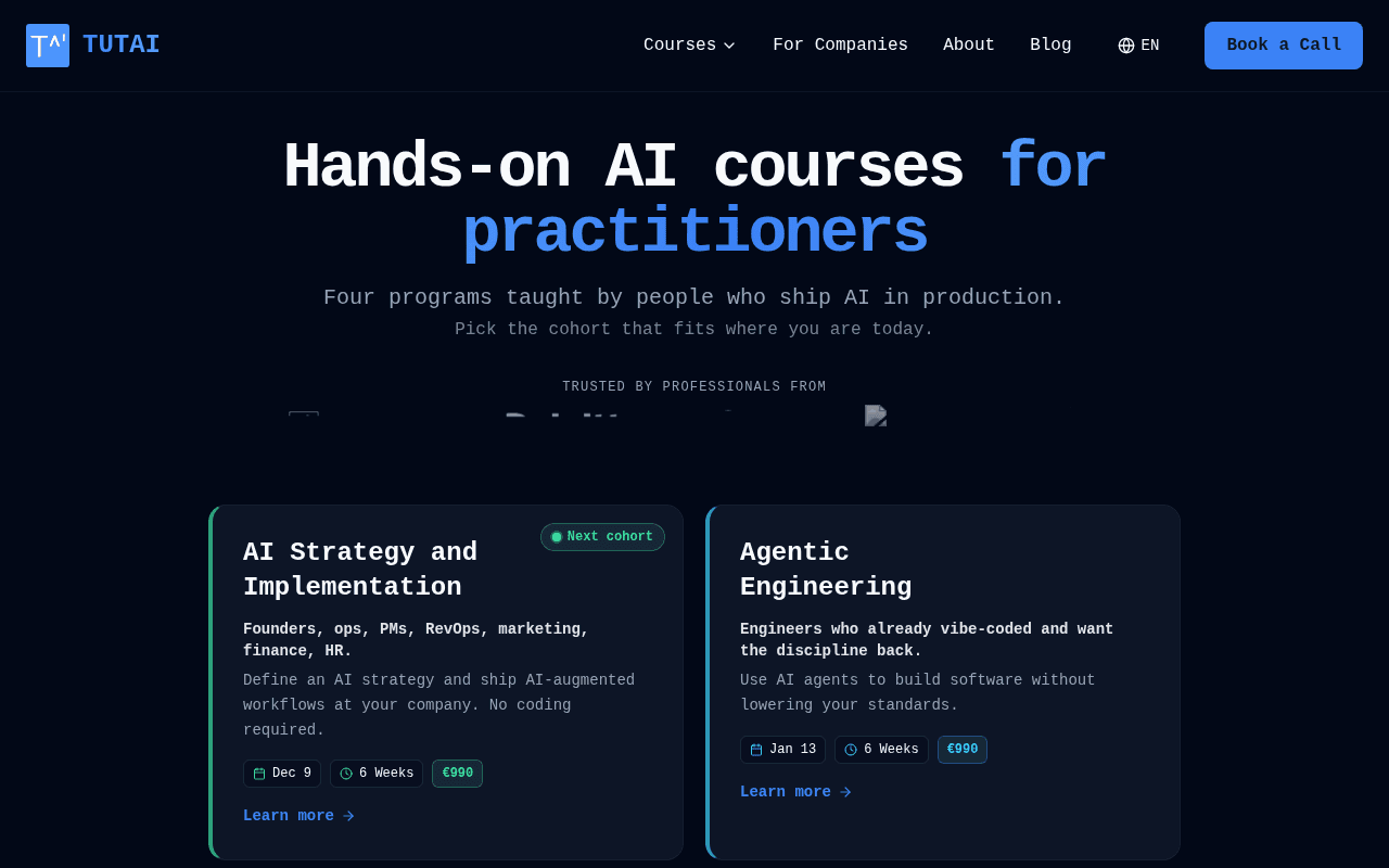 Screenshot of tutai.ai