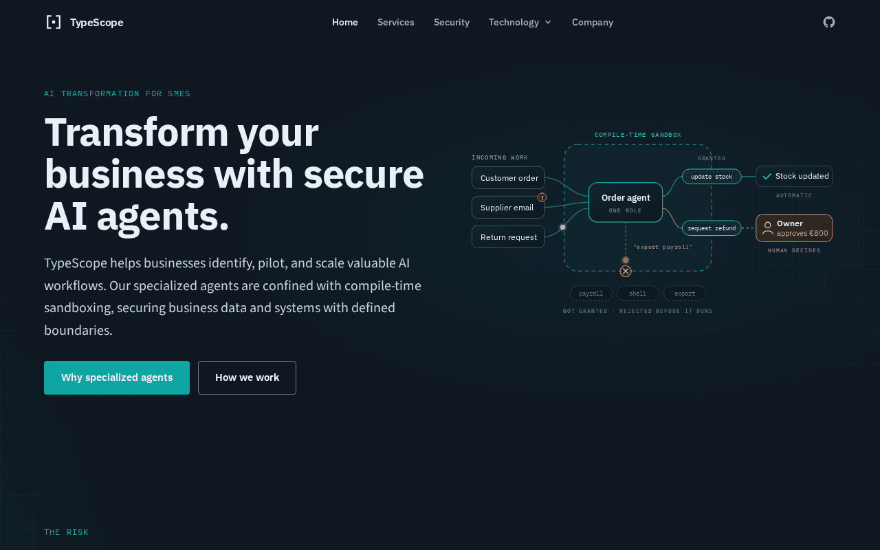 Screenshot of typescope.ai