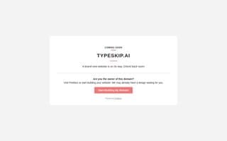 Screenshot of typeskip.ai