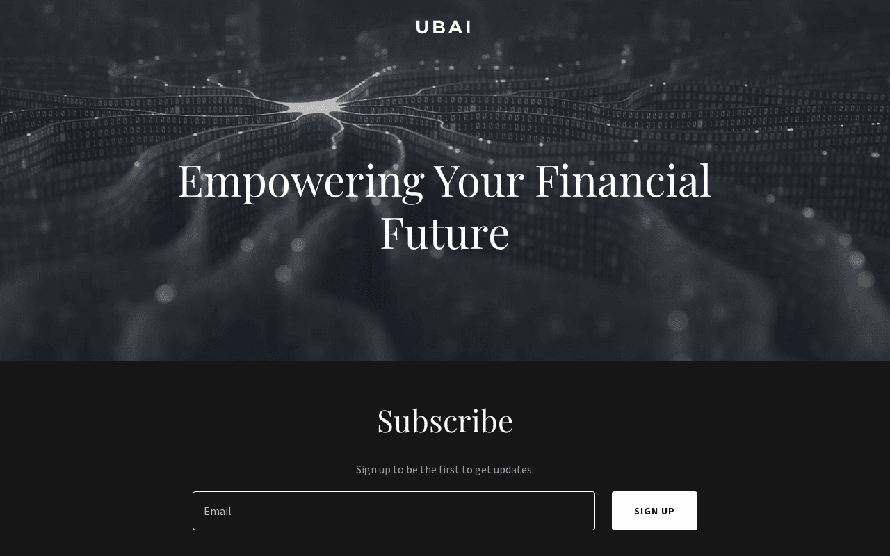 Screenshot of ubai.ai