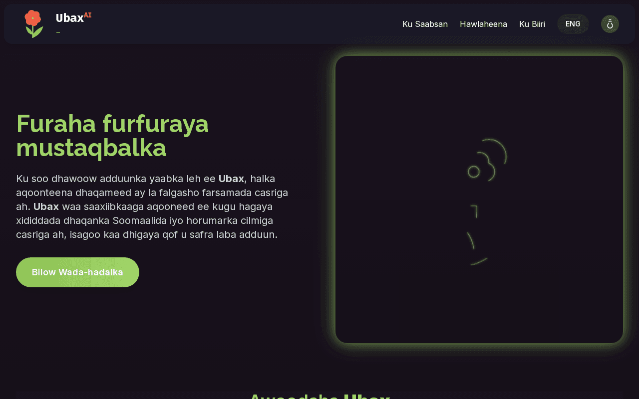 Screenshot of ubax.ai