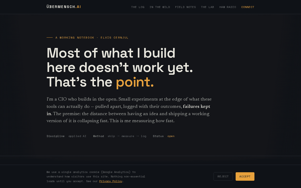 Screenshot of ubermensch.ai