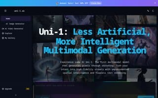 Screenshot of uni-1.ai