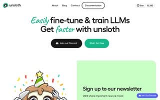 Screenshot of unsloth.ai