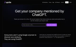 Screenshot of upcite.ai