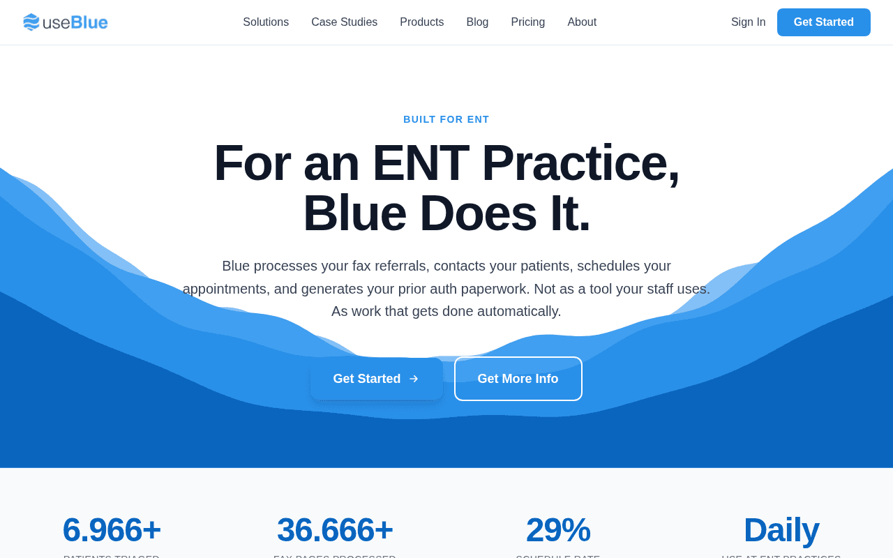 Screenshot of useblue.ai
