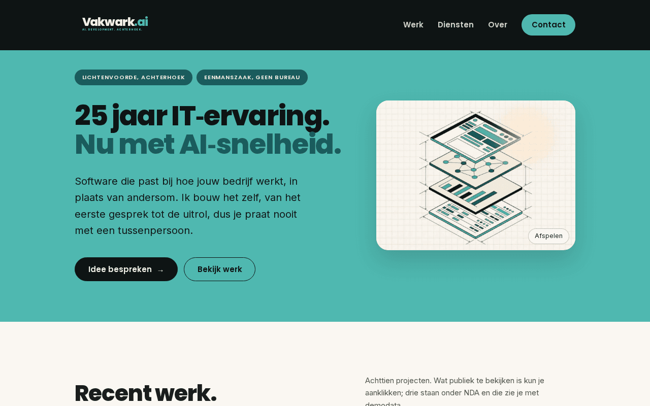Screenshot of vakwark.ai