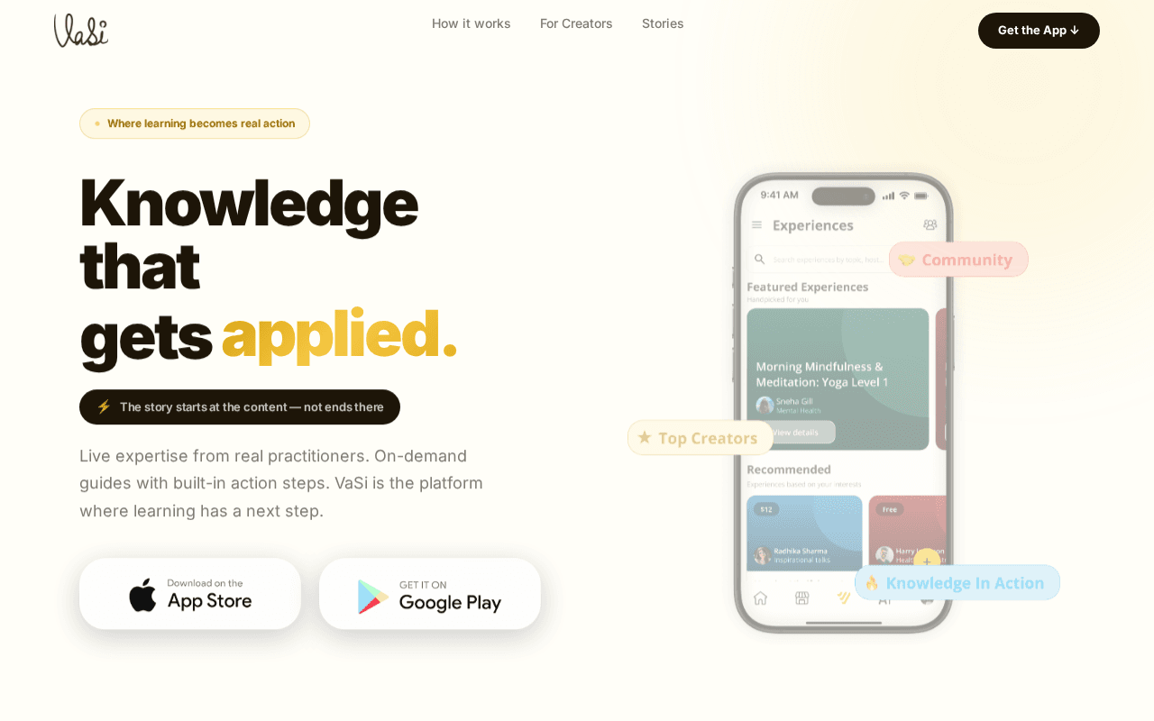 Screenshot of vasi.ai