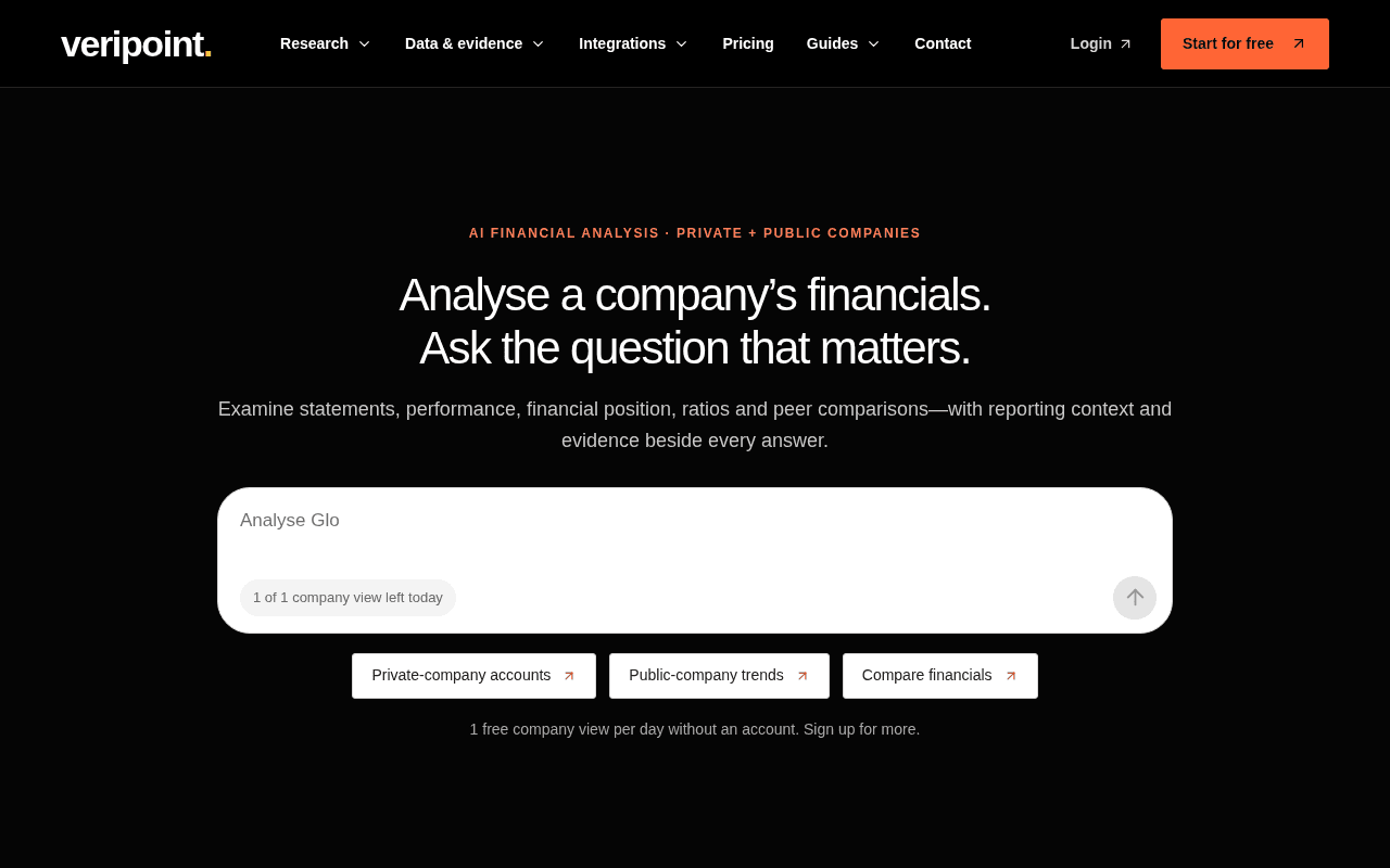 Screenshot of veripoint.ai